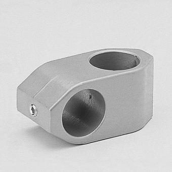 Cross-connector Ø 30 mm silver RAL 9006