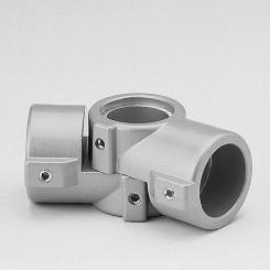 Cross-joint connector Ø 40 mm silver RAL 9006